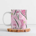 Australia Kangaroo Paws Ceramic Mug Aussie Native Flowers Indigenous Art - Aussie Hoodie