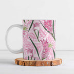 Australia Kangaroo Paws Ceramic Mug Aussie Native Flowers Indigenous Art - Aussie Hoodie