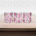 Australia Kangaroo Paws Ceramic Mug Aussie Native Flowers Indigenous Art - Aussie Hoodie