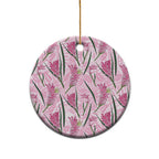 Australia Kangaroo Paws Ceramic Ornament Aussie Native Flowers Indigenous Art - Aussie Hoodie