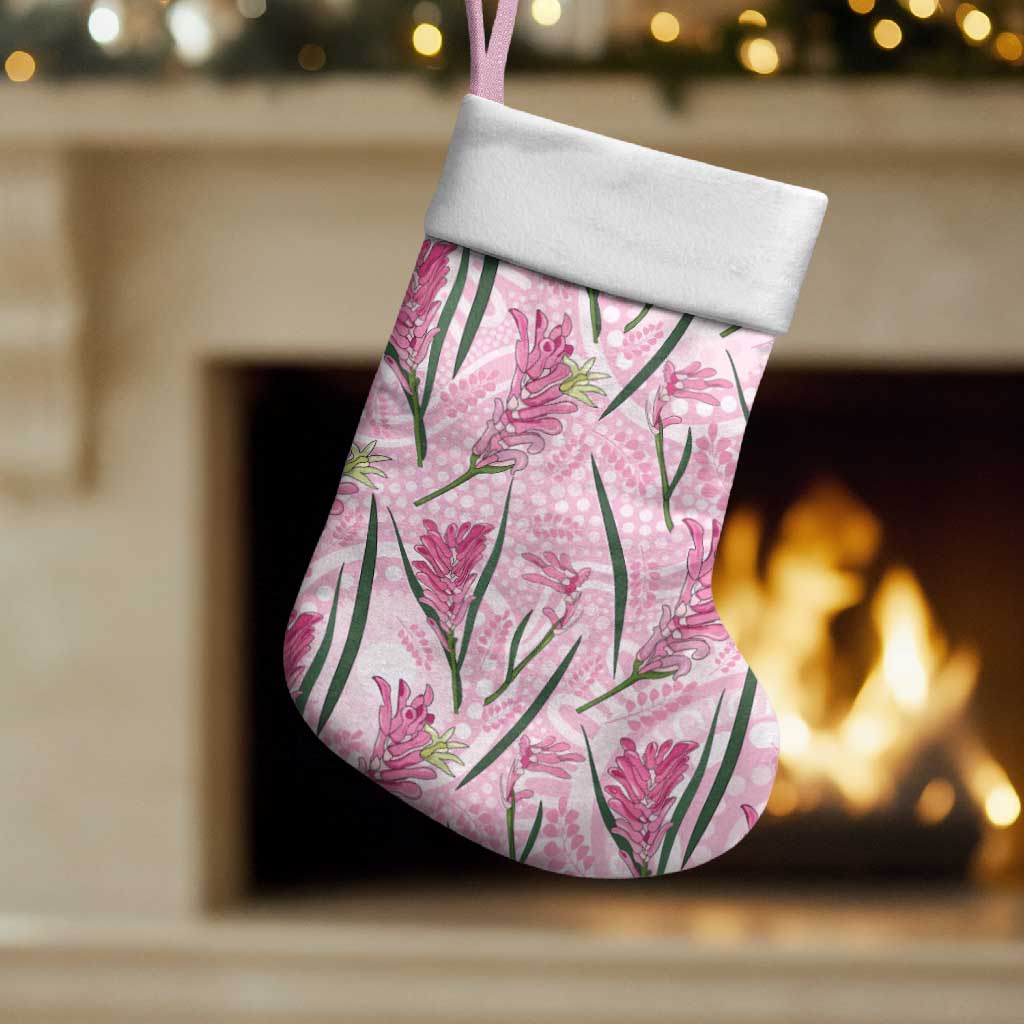 Australia Kangaroo Paws Christmas Stocking Aussie Native Flowers Indigenous Art - Aussie Hoodie