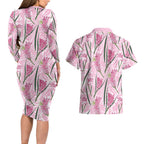 Australia Kangaroo Paws Couples Matching Long Sleeve Bodycon Dress and Hawaiian Shirt Aussie Native Flowers Indigenous Art - Aussie Hoodie