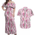 Australia Kangaroo Paws Couples Matching Off Shoulder Maxi Dress and Hawaiian Shirt Aussie Native Flowers Indigenous Art - Aussie Hoodie