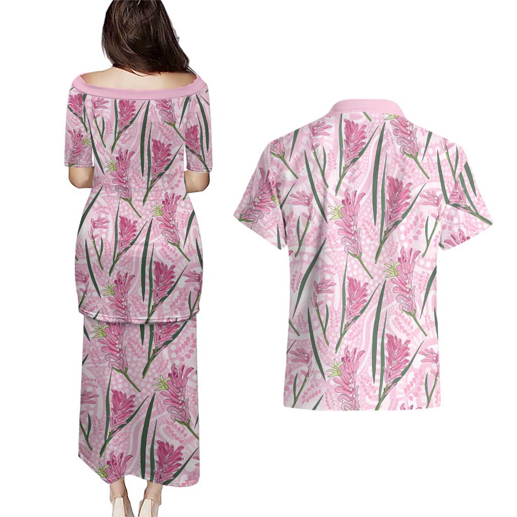 Australia Kangaroo Paws Couples Matching Puletasi and Hawaiian Shirt Aussie Native Flowers Indigenous Art - Aussie Hoodie