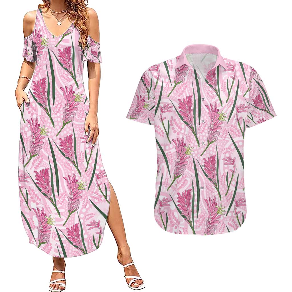 Australia Kangaroo Paws Couples Matching Summer Maxi Dress and Hawaiian Shirt Aussie Native Flowers Indigenous Art - Aussie Hoodie