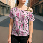 Australia Kangaroo Paws Cross Shoulder Shirt Aussie Native Flowers Indigenous Art - Aussie Hoodie