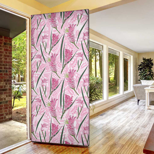 Australia Kangaroo Paws Door Cover Aussie Native Flowers Indigenous Art - Aussie Hoodie