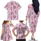 Australia Kangaroo Paws Family Matching Off The Shoulder Long Sleeve Dress and Hawaiian Shirt Aussie Native Flowers Indigenous Art - Aussie Hoodie