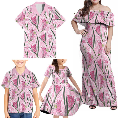 Australia Kangaroo Paws Family Matching Off Shoulder Maxi Dress and Hawaiian Shirt Aussie Native Flowers Indigenous Art - Aussie Hoodie