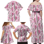 Australia Kangaroo Paws Family Matching Off Shoulder Maxi Dress and Hawaiian Shirt Aussie Native Flowers Indigenous Art - Aussie Hoodie