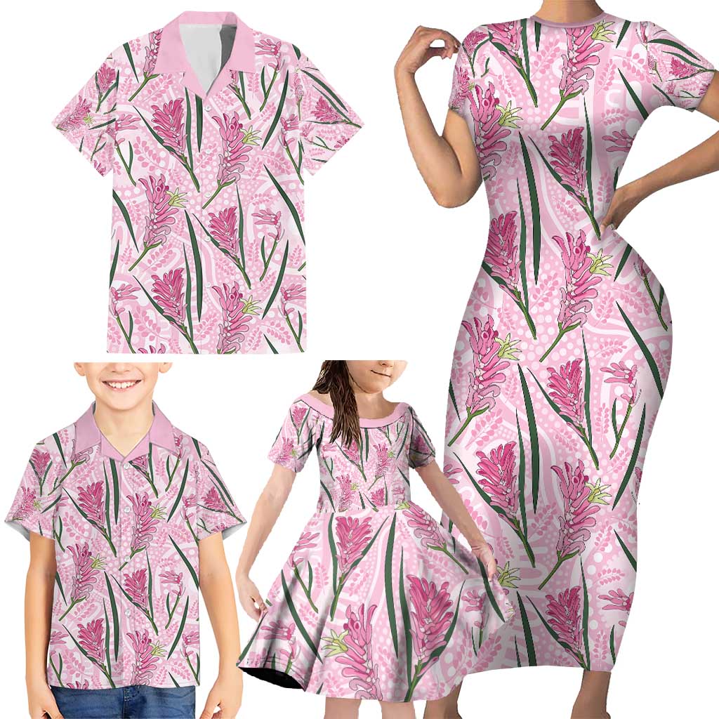 Australia Kangaroo Paws Family Matching Short Sleeve Bodycon Dress and Hawaiian Shirt Aussie Native Flowers Indigenous Art - Aussie Hoodie