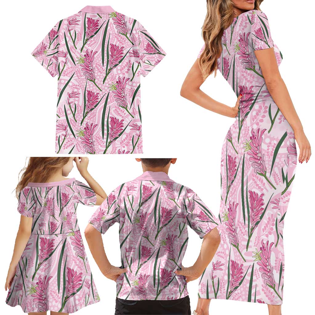 Australia Kangaroo Paws Family Matching Short Sleeve Bodycon Dress and Hawaiian Shirt Aussie Native Flowers Indigenous Art - Aussie Hoodie