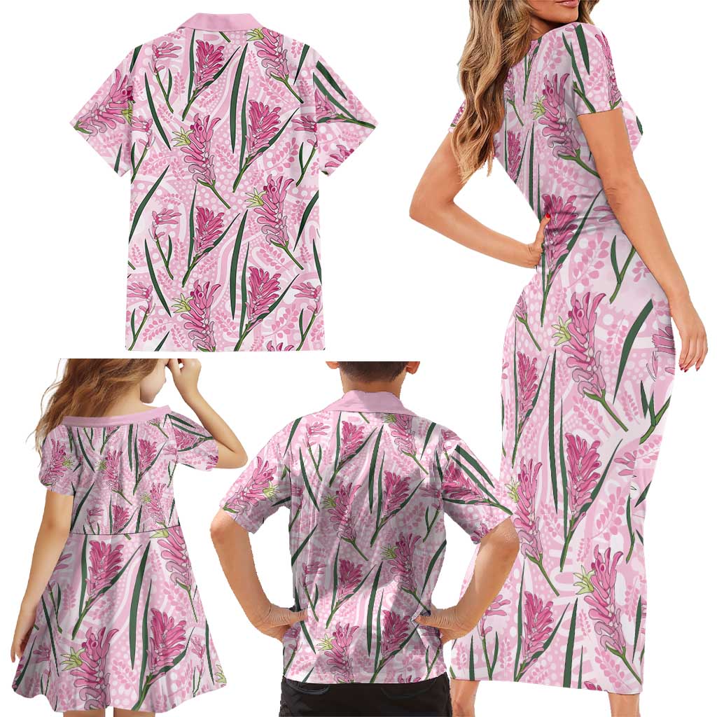 Australia Kangaroo Paws Family Matching Short Sleeve Bodycon Dress and Hawaiian Shirt Aussie Native Flowers Indigenous Art - Aussie Hoodie