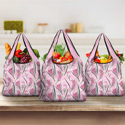 Australia Kangaroo Paws Grocery Bag Aussie Native Flowers Indigenous Art - Aussie Hoodie