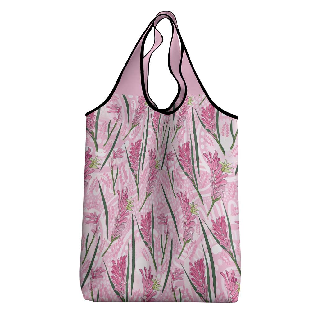 Australia Kangaroo Paws Grocery Bag Aussie Native Flowers Indigenous Art - Aussie Hoodie