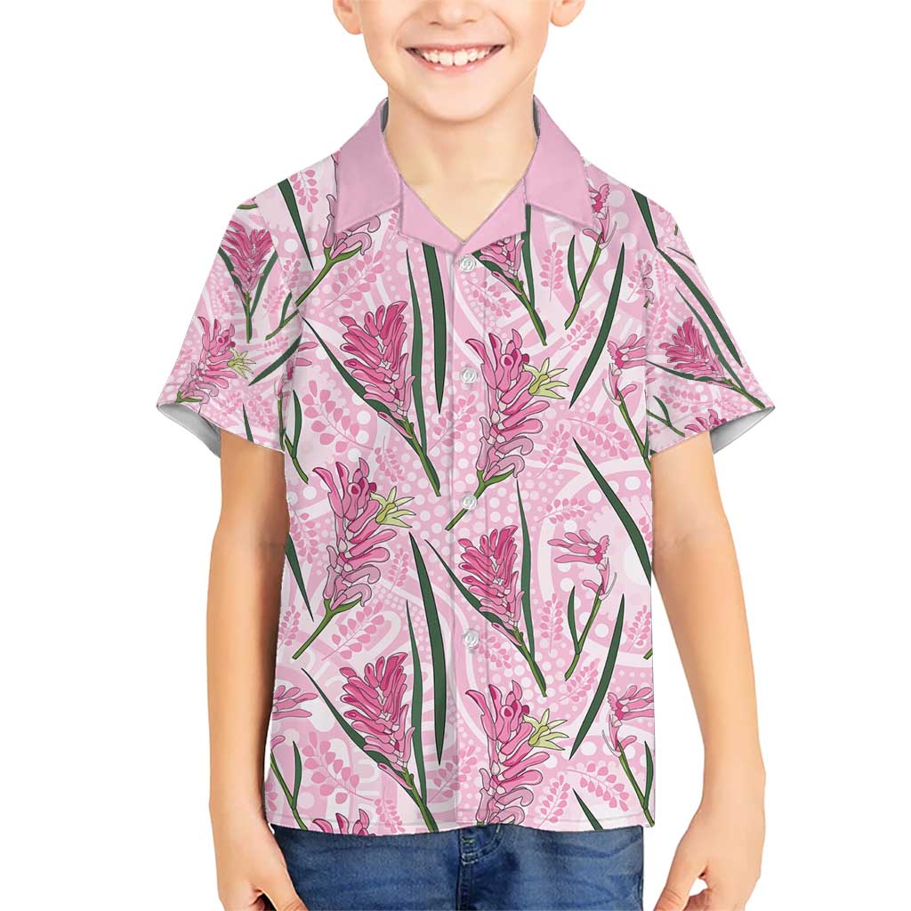 Australia Kangaroo Paws Hawaiian Shirt Aussie Native Flowers Indigenous Art - Aussie Hoodie