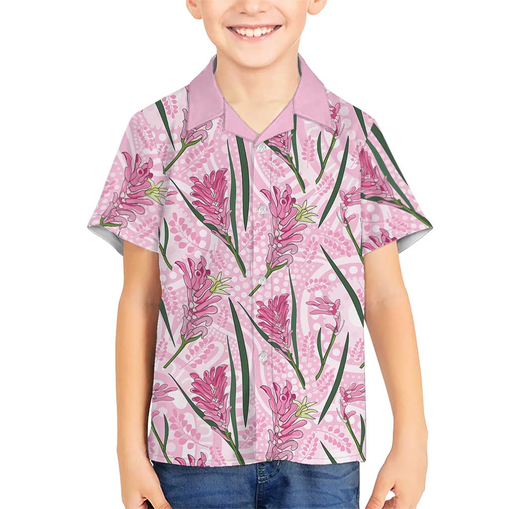 Australia Kangaroo Paws Hawaiian Shirt Aussie Native Flowers Indigenous Art - Aussie Hoodie