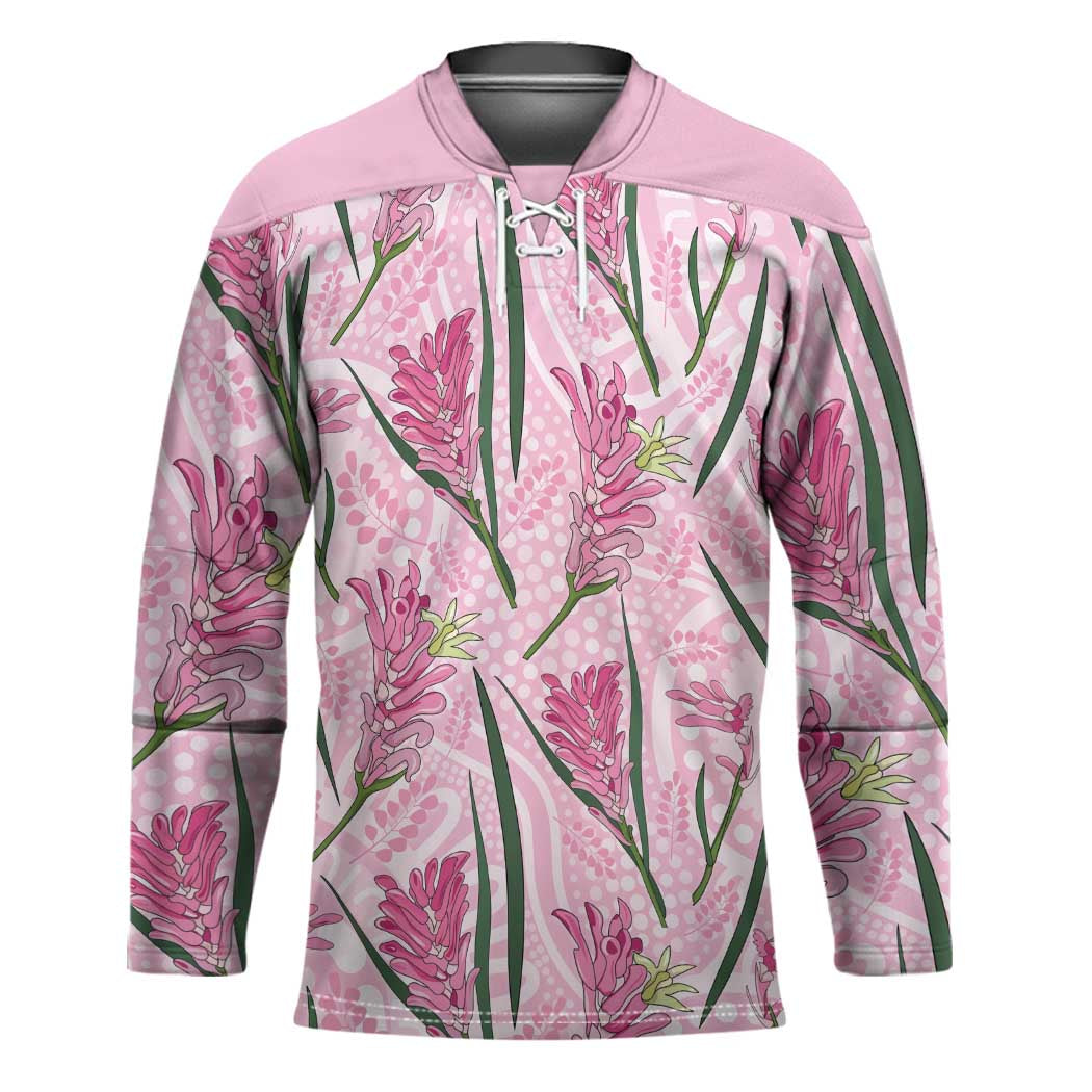 Australia Kangaroo Paws Hockey Jersey Aussie Native Flowers Indigenous Art - Aussie Hoodie