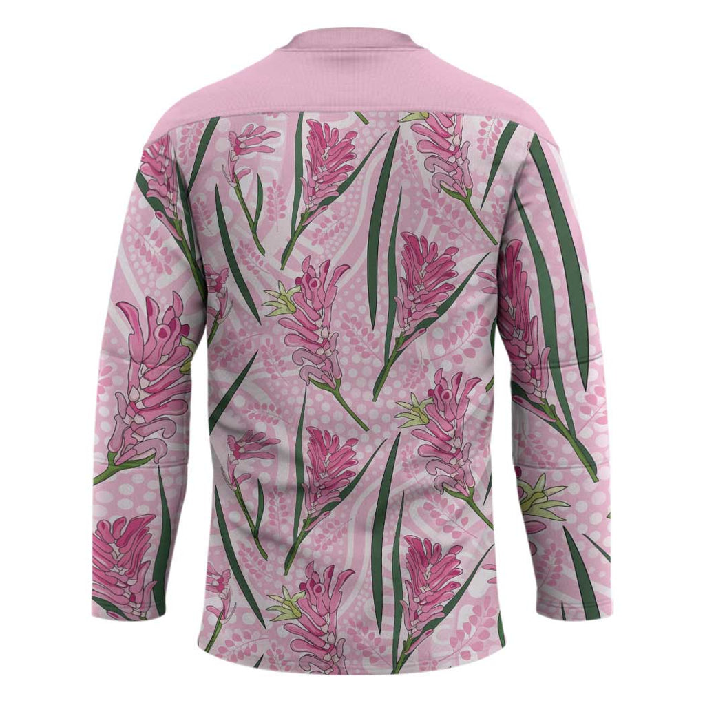 Australia Kangaroo Paws Hockey Jersey Aussie Native Flowers Indigenous Art - Aussie Hoodie
