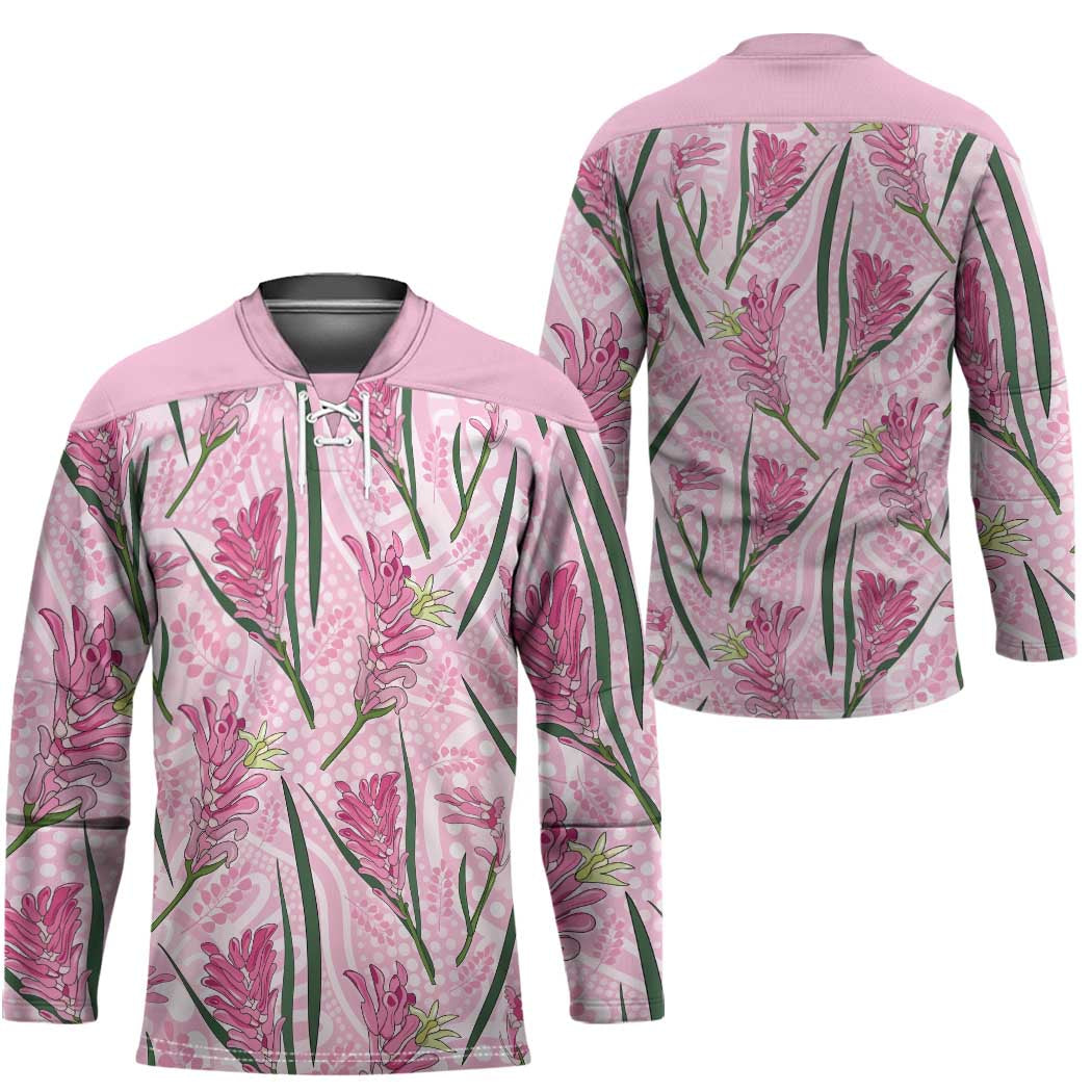 Australia Kangaroo Paws Hockey Jersey Aussie Native Flowers Indigenous Art - Aussie Hoodie