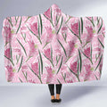 Australia Kangaroo Paws Hooded Blanket Aussie Native Flowers Indigenous Art - Aussie Hoodie