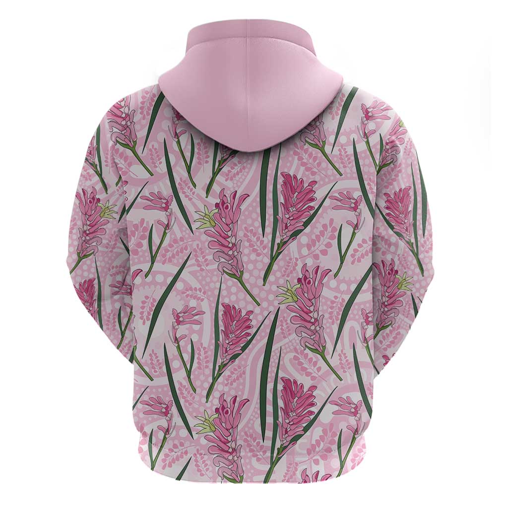 Australia Kangaroo Paws Hoodie Aussie Native Flowers Indigenous Art - Aussie Hoodie