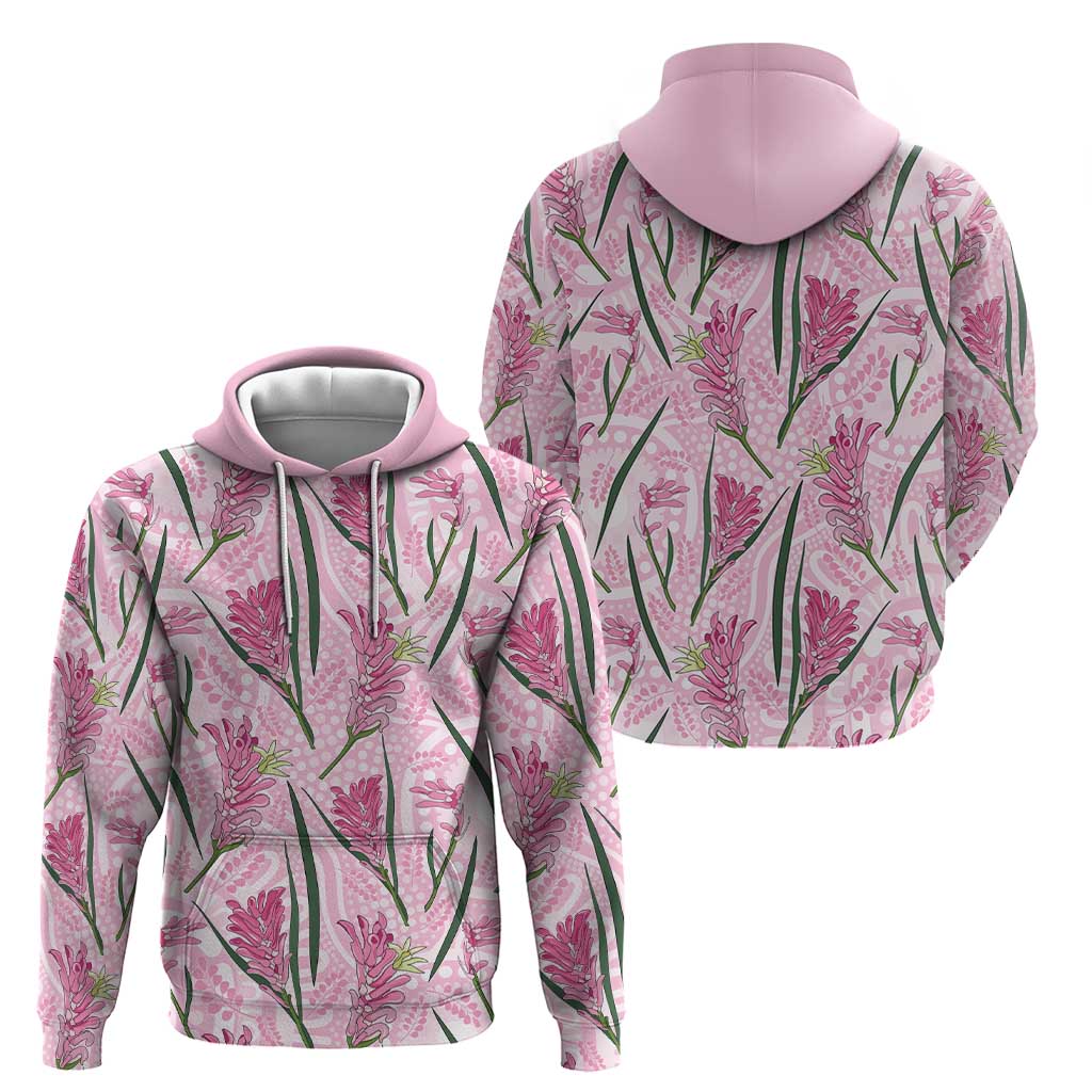 Australia Kangaroo Paws Hoodie Aussie Native Flowers Indigenous Art - Aussie Hoodie