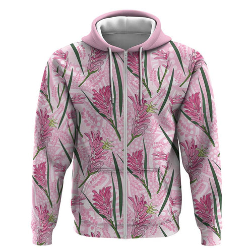 Australia Kangaroo Paws Hoodie Aussie Native Flowers Indigenous Art - Aussie Hoodie