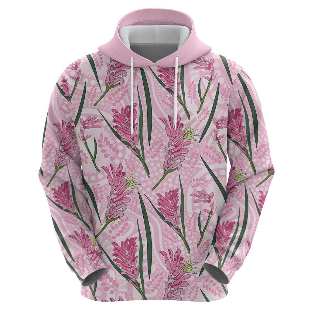 Australia Kangaroo Paws Hoodie Aussie Native Flowers Indigenous Art - Aussie Hoodie