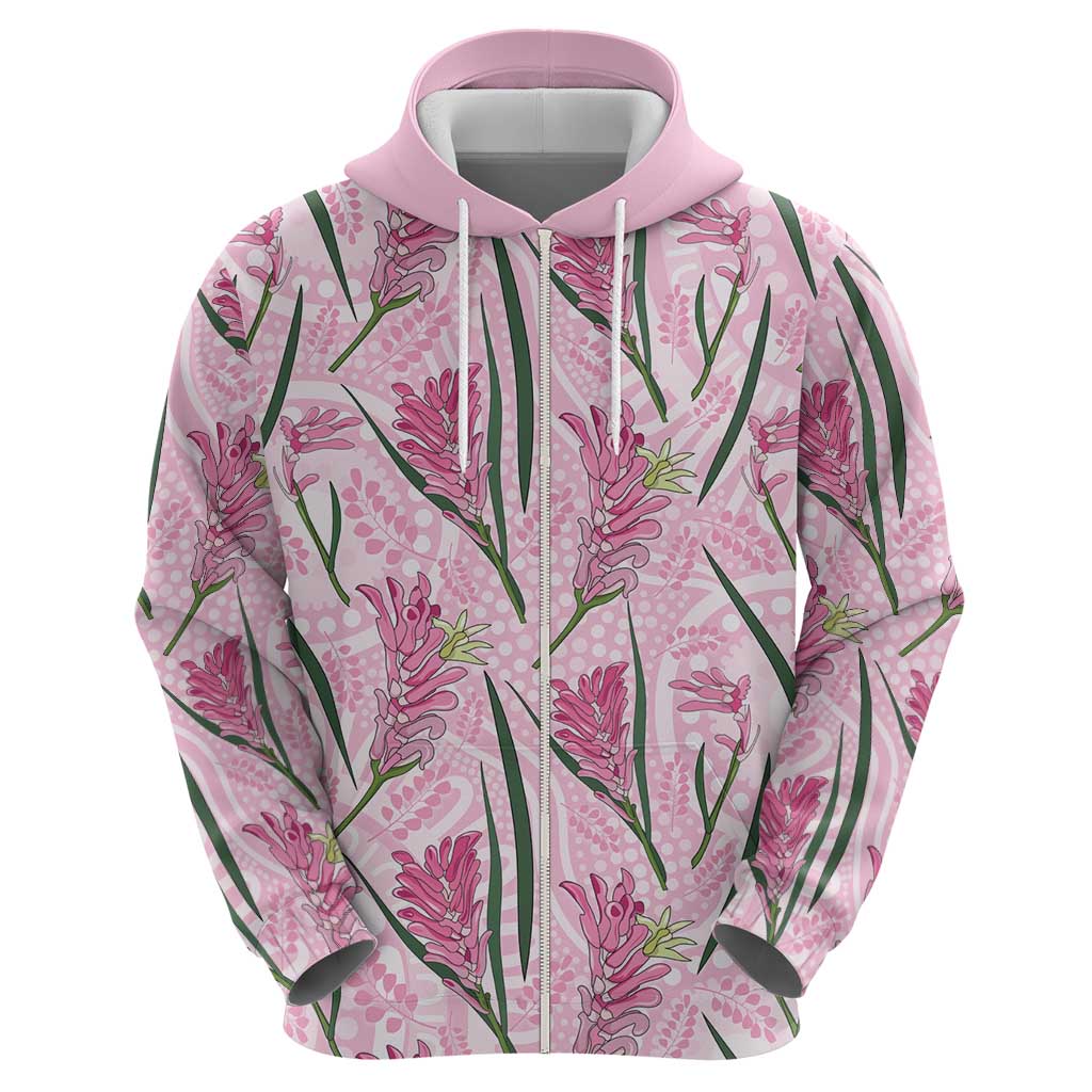 Australia Kangaroo Paws Hoodie Aussie Native Flowers Indigenous Art - Aussie Hoodie
