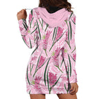 Australia Kangaroo Paws Hoodie Dress Aussie Native Flowers Indigenous Art - Aussie Hoodie