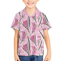 Australia Kangaroo Paws Kid Hawaiian Shirt Aussie Native Flowers Indigenous Art - Aussie Hoodie