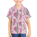 Australia Kangaroo Paws Kid Hawaiian Shirt Aussie Native Flowers Indigenous Art - Aussie Hoodie