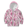 Australia Kangaroo Paws Kid Hoodie Aussie Native Flowers Indigenous Art - Aussie Hoodie