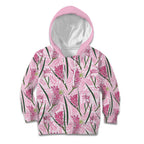 Australia Kangaroo Paws Kid Hoodie Aussie Native Flowers Indigenous Art - Aussie Hoodie