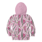 Australia Kangaroo Paws Kid Hoodie Aussie Native Flowers Indigenous Art - Aussie Hoodie