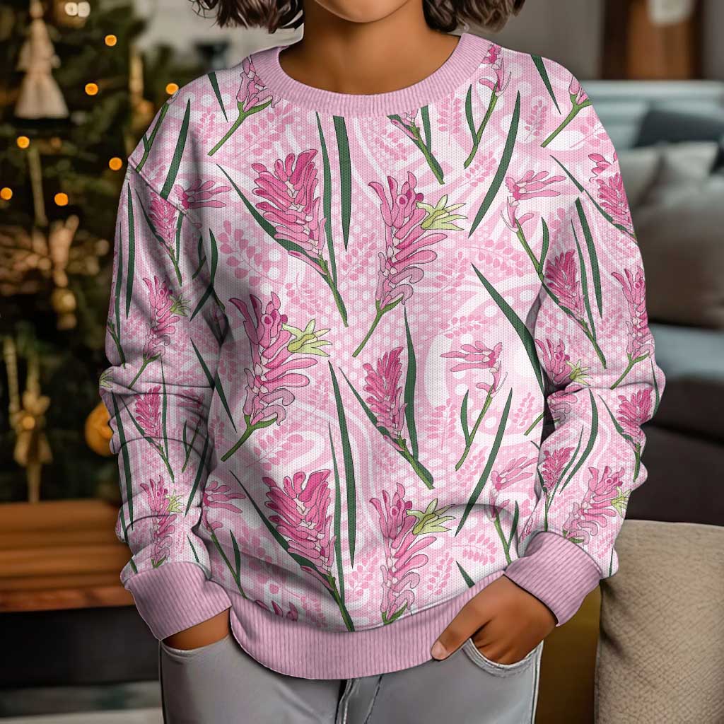 Australia Kangaroo Paws Kid Ugly Christmas Sweater Aussie Native Flowers Indigenous Art - Aussie Hoodie