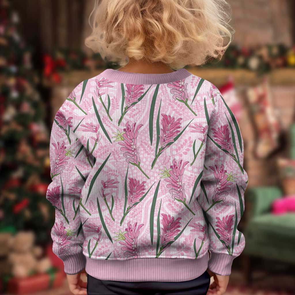 Australia Kangaroo Paws Kid Ugly Christmas Sweater Aussie Native Flowers Indigenous Art - Aussie Hoodie
