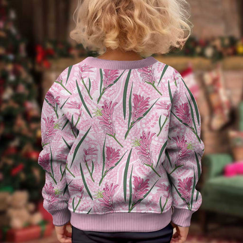 Australia Kangaroo Paws Kid Ugly Christmas Sweater Aussie Native Flowers Indigenous Art - Aussie Hoodie