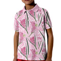 Australia Kangaroo Paws Kid Polo Shirt Aussie Native Flowers Indigenous Art - Aussie Hoodie