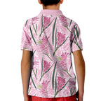 Australia Kangaroo Paws Kid Polo Shirt Aussie Native Flowers Indigenous Art - Aussie Hoodie
