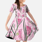 Australia Kangaroo Paws Kid Short Sleeve Dress Aussie Native Flowers Indigenous Art - Aussie Hoodie