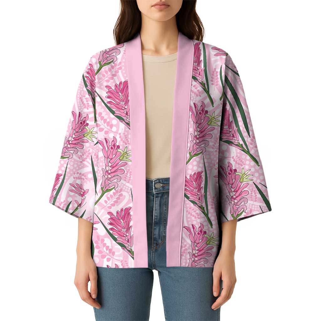 Australia Kangaroo Paws Kimono Aussie Native Flowers Indigenous Art - Aussie Hoodie