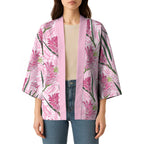 Australia Kangaroo Paws Kimono Aussie Native Flowers Indigenous Art - Aussie Hoodie