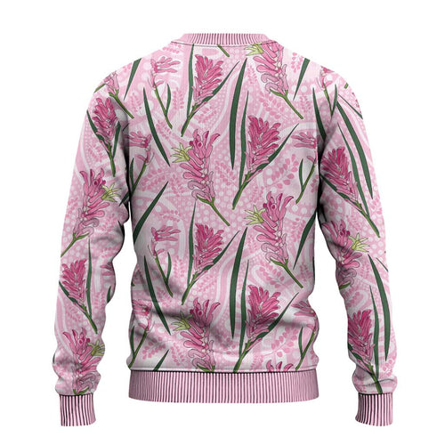 Australia Kangaroo Paws Ugly Christmas Sweater Aussie Native Flowers Indigenous Art - Aussie Hoodie