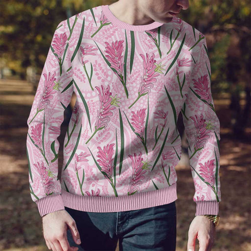 Australia Kangaroo Paws Ugly Christmas Sweater Aussie Native Flowers Indigenous Art - Aussie Hoodie