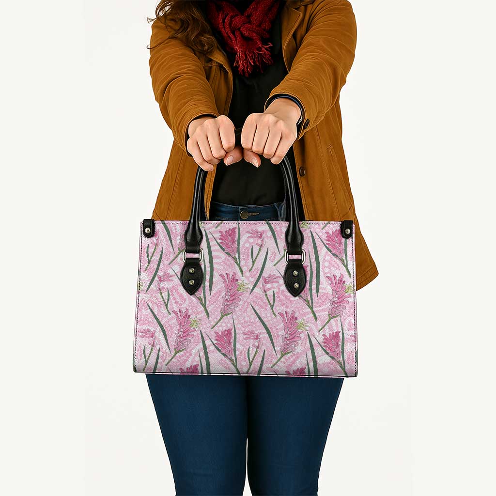 Australia Kangaroo Paws Leather Bag Aussie Native Flowers Indigenous Art - Aussie Hoodie