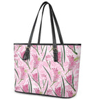 Australia Kangaroo Paws Leather Tote Bag Aussie Native Flowers Indigenous Art - Aussie Hoodie