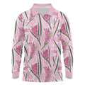 Australia Kangaroo Paws Long Sleeve Polo Shirt Aussie Native Flowers Indigenous Art - Aussie Hoodie