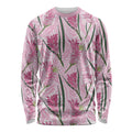 Australia Kangaroo Paws Long Sleeve Shirt Aussie Native Flowers Indigenous Art - Aussie Hoodie